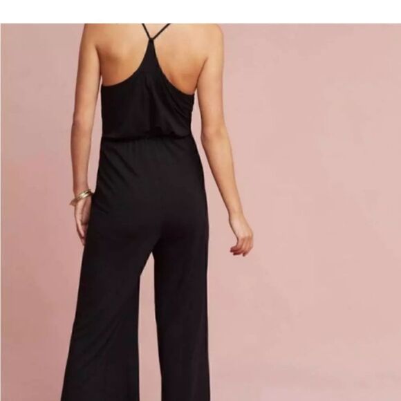 Moulinette Soeurs Danique wide leg black jumpsuit size S - Picture 2 of 9